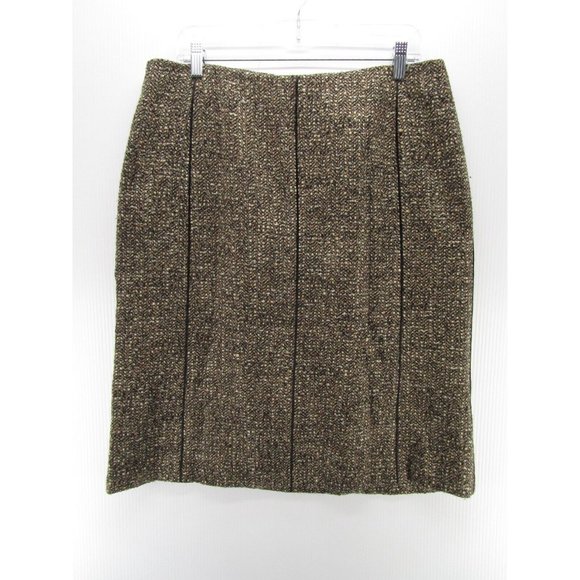 Talbots Skirt Petites 16P Wool Straight Pencil Lined Knit Career - Picture 5 of 8